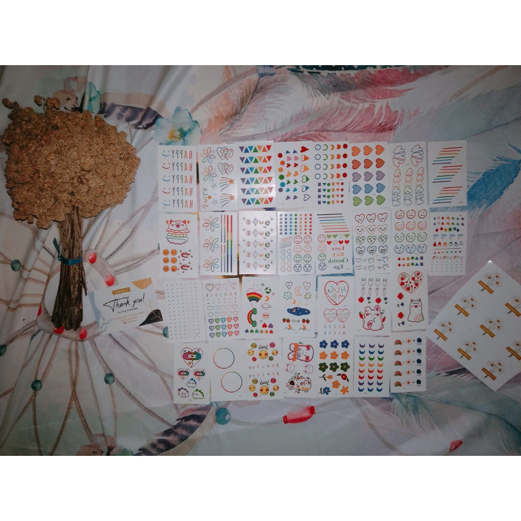 TEMPORARRY TATTOO / STICKER WATER RESISTANT TATO TEMPORER STIKER AESTHETIC KOREAN TATTOO KOREA