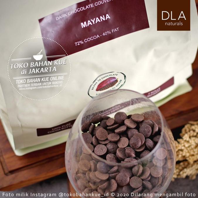 

TERBARU DLA Naturals - Mayana 72% 1kg Dark Chocolate Couverture Coin Cokelat Ready Stok