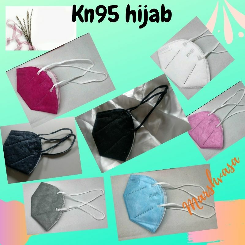 MASKER HIJAB KN95/5 PLY/WARNA WARNI/SEMI DISPOSABLE/DEWASA LAKI PEREMPUAN KOREA MOTIF PRINT LUCU BRA