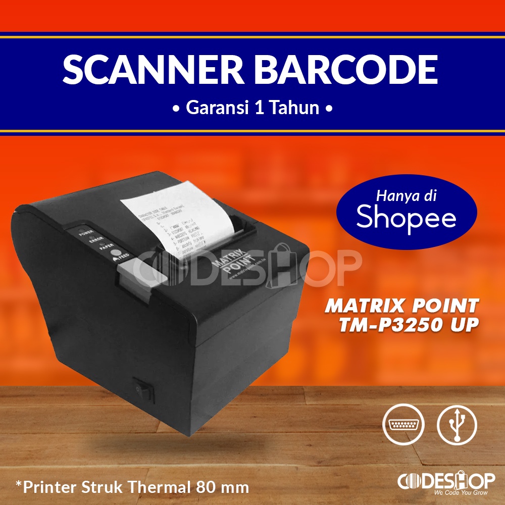 Printer Thermal Matrix Point TM P3250 UP 80 mm USB + Paralel