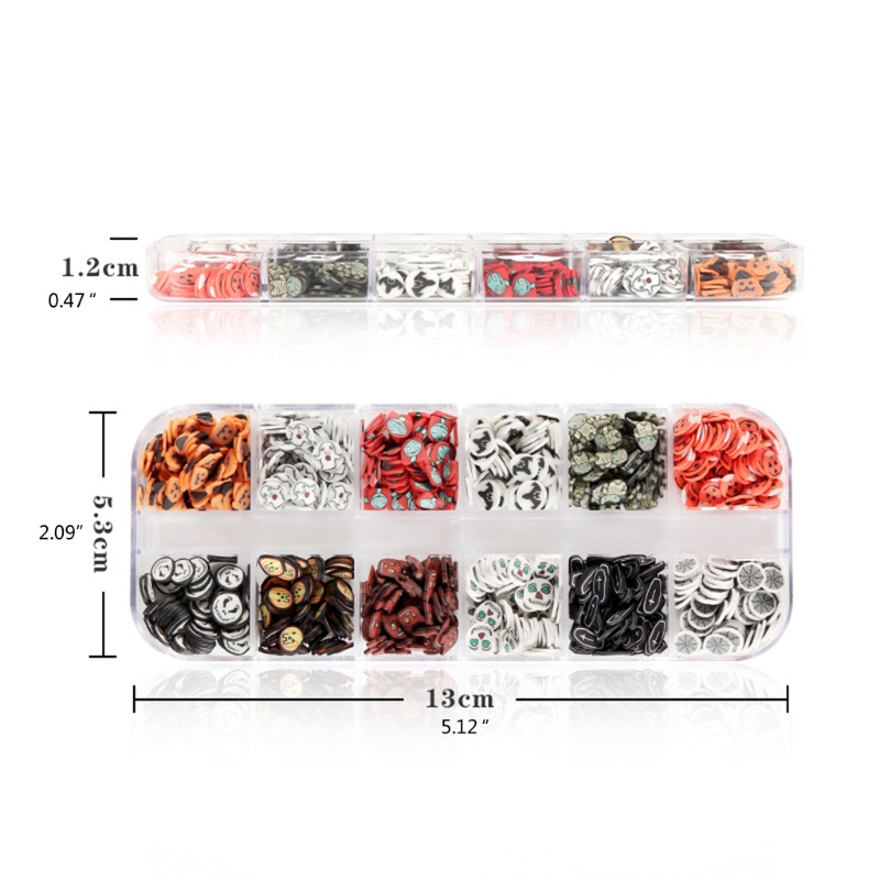 SIY  Halloween Nail Art Charms Glitter Decals Decoration 3D Nail Flat Design