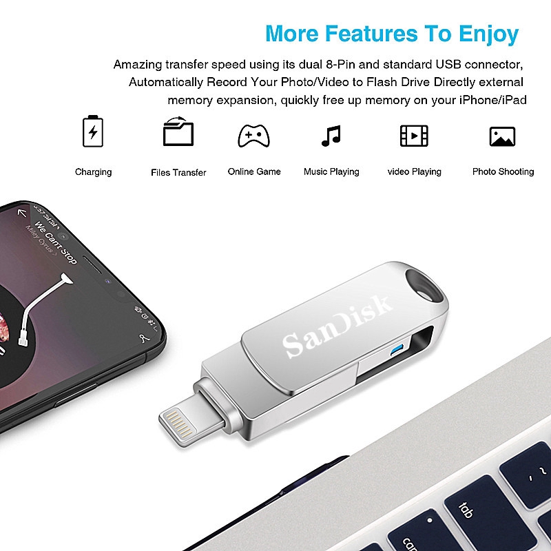 Flash Disk Otg 2in1 Tipe C/Ios Untuk Iphone/Pc/Android