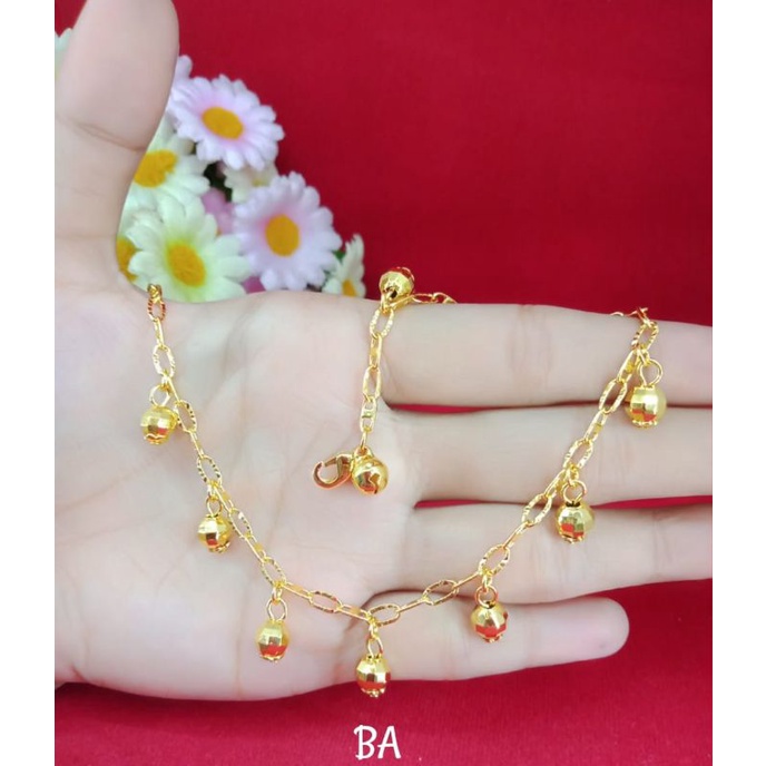 Gelang kaki wanita emas muda kadar 35%