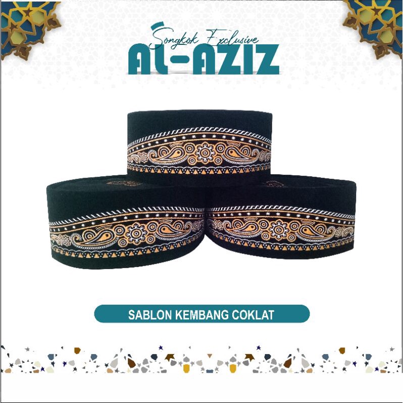 Peci Sablon Motif Batik Orange