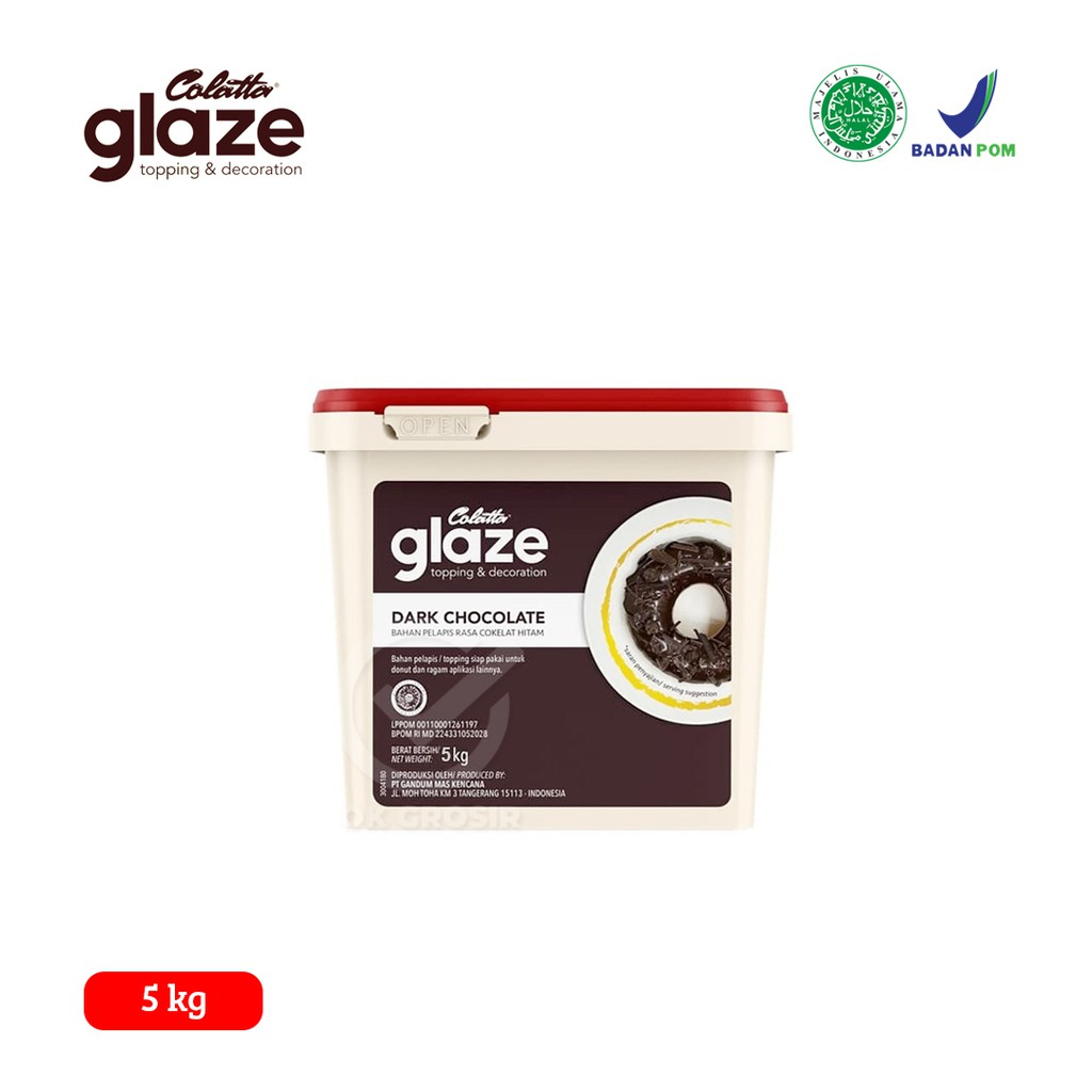 

Colatta Glaze Dark Chocolate Kaleng (5 Kg)