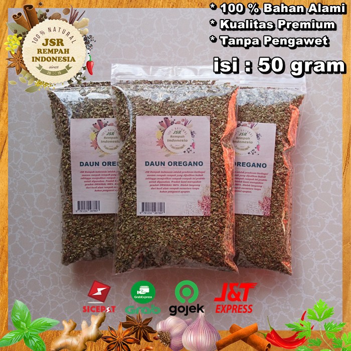 

DAUN OREGANO ASLI ISI 50 GRAM KUALITAS PREMIUM BUMBU DAPUR JSR REMPAH