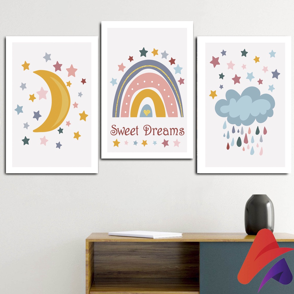 HIASAN DINDING KAMAR SWEET DREAM 20X30 CM  KAMAR DEKORASI RUMAH RUANG TAMU WALL DECOR PAJANGAN DINDING KAYU ABTRACK DEKORASI KAMAR DEKORASI DINDING