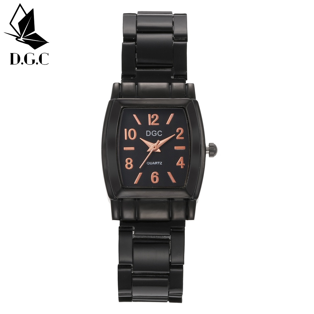 DGC JAM TANGAN WANITA MENONTON TALI STAINLESS STEEL RANTAI WANITA CRYSTAL KRISTAL PREMIUM WOMEN WATCH COUPLE C86