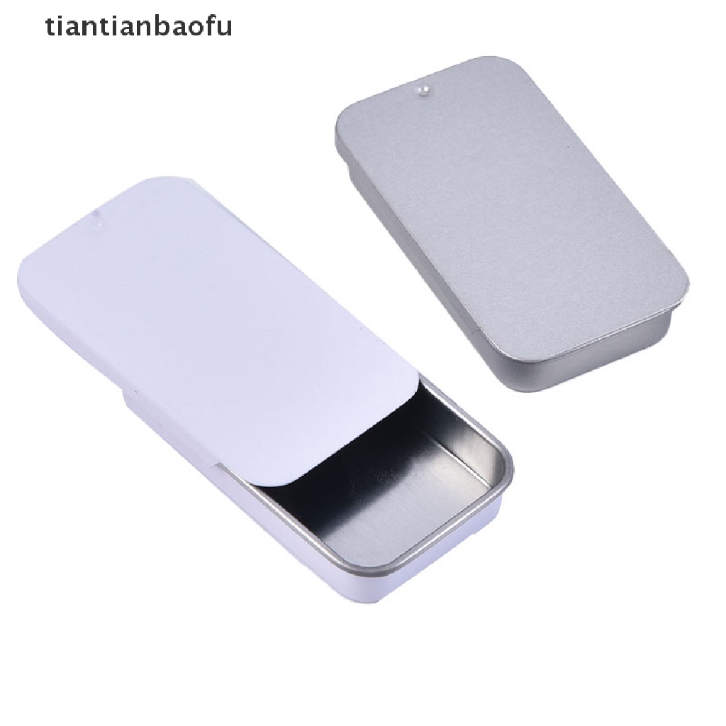 [tiantianbaofu] 1PC Mini Iron Box Slide Cover Storage Box Wedding Portable Tin Boxes Container Boutique