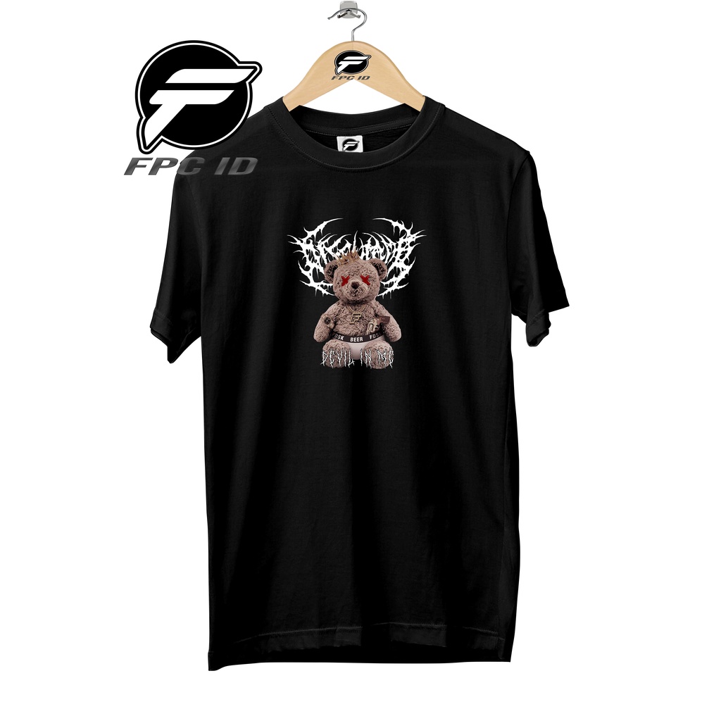 Kaos Distro Boneka Beruang Bear Devil In Me Cotton Combed 30s Baju Atasan Pria T Shirt Wanita Jumbo Pilihan Favorit Fpc Id