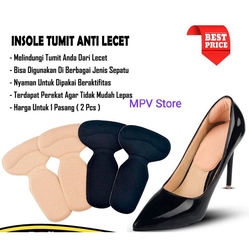 Insole Anti Lecet T-Shape l Bantalan Pelindung Tumit l Insole T-Shape (2Pcs)