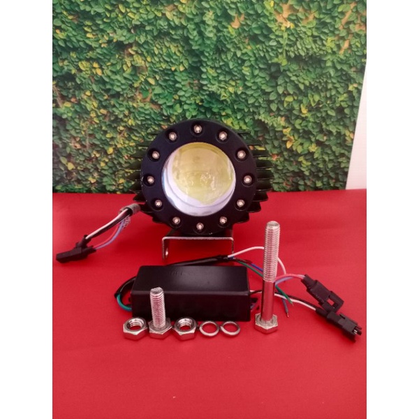 LAMPU TEMBAK SOROT+ANGEL 12mata+DEVIL MERAH BAHAN BESI  BUAT MOTOR MOBIL BISA buat foglam bisa