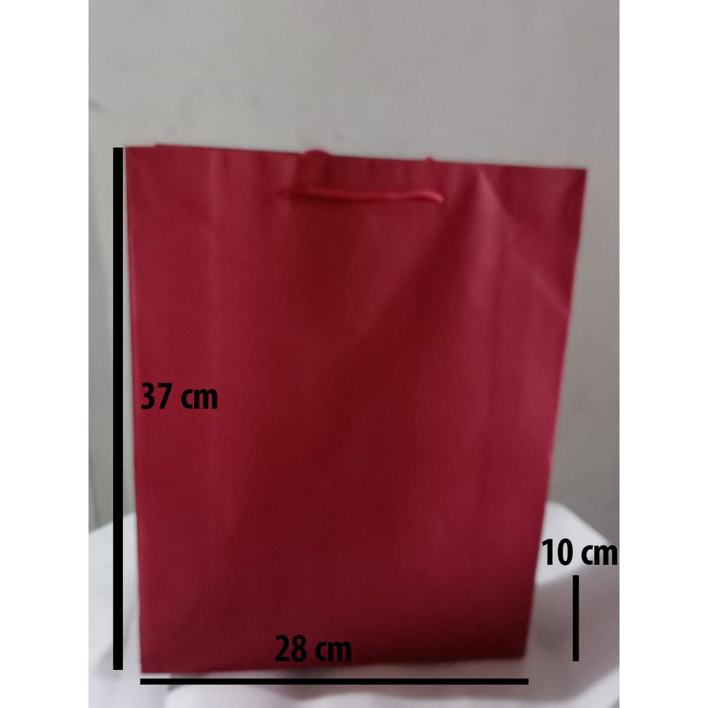 

Paperbag Talikur Hawai merah (maron) - 28 x 10 x 37