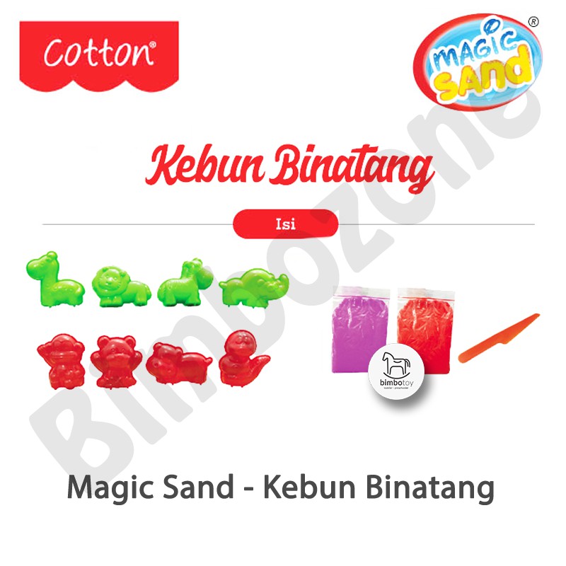 Bimbozone - Mainan Edukasi Mainan Anak Pasir Ajaib Main Pasir- MAGIC SAND KEBUN BINATANG