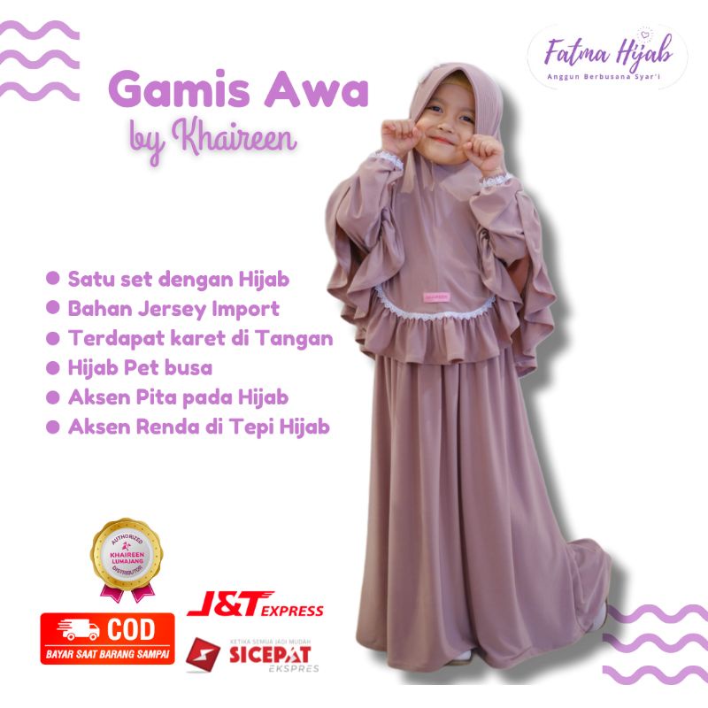 Gamis Anak Gamis Awa KHAIREEN | Gamis Khaireen | Gamis Awa | Gamis Anak Lucu