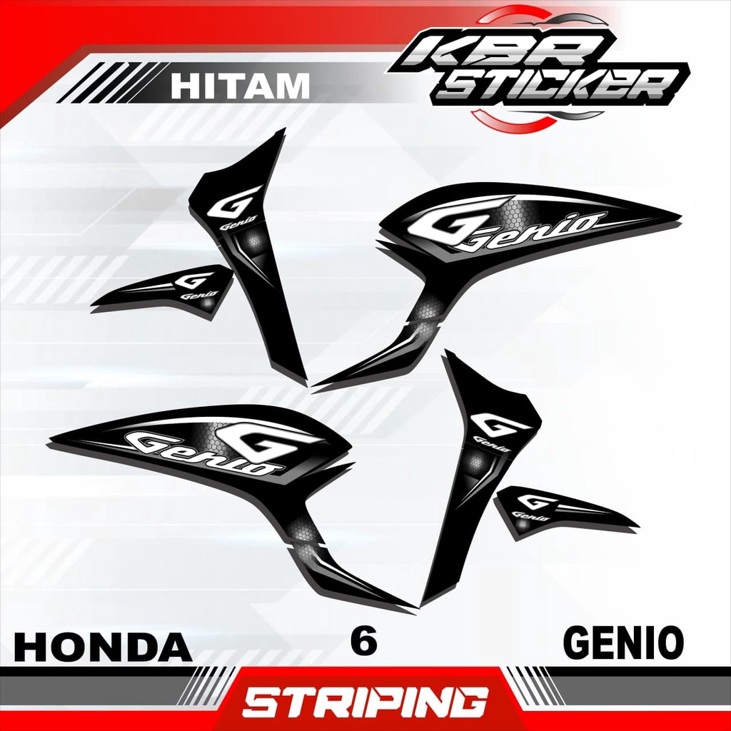 GENIO stiker motor striping GENIO motor honda motor sticker variasi Racing 06