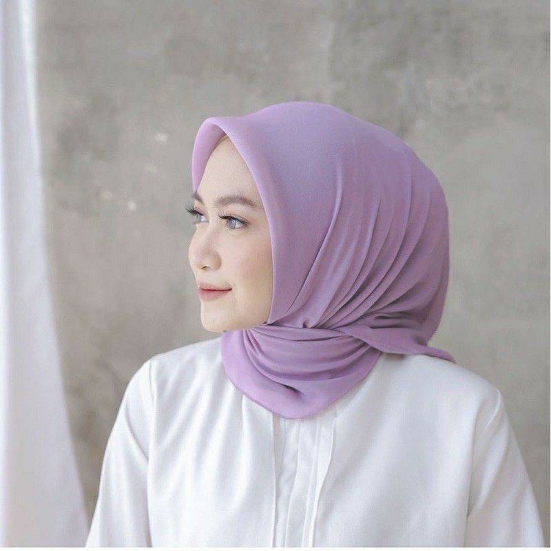 Hijab segi empat paris premium polos by : catlyn carla-Lavender