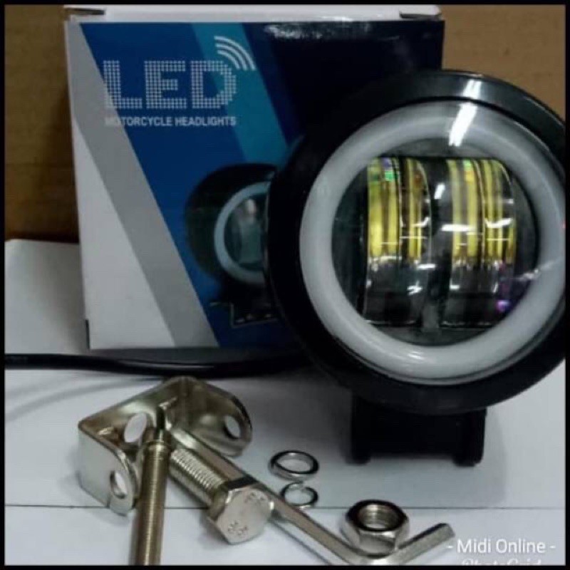 Lampu Tembak Daymeker LED Oval &amp; Bulat 12V Universal Semua Motor Bisa