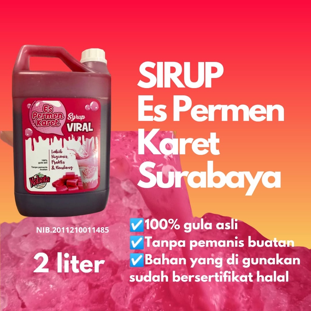 

Sirup Es Permen Karet Viral Surabaya Original 2 Liter