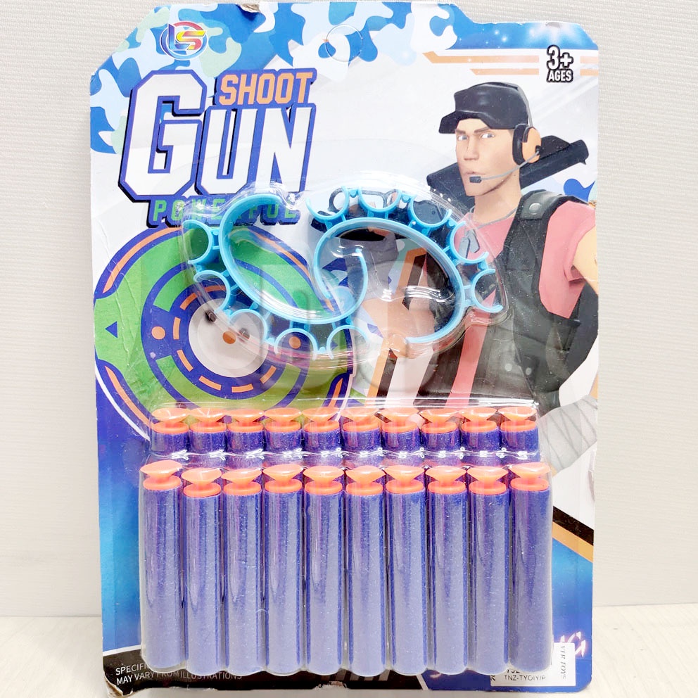 Shoot Gun Power LG9 ISI 20pcs Sudah SNI REFILL Tembak Dart Tempel ISI ULANG Foam Gabus