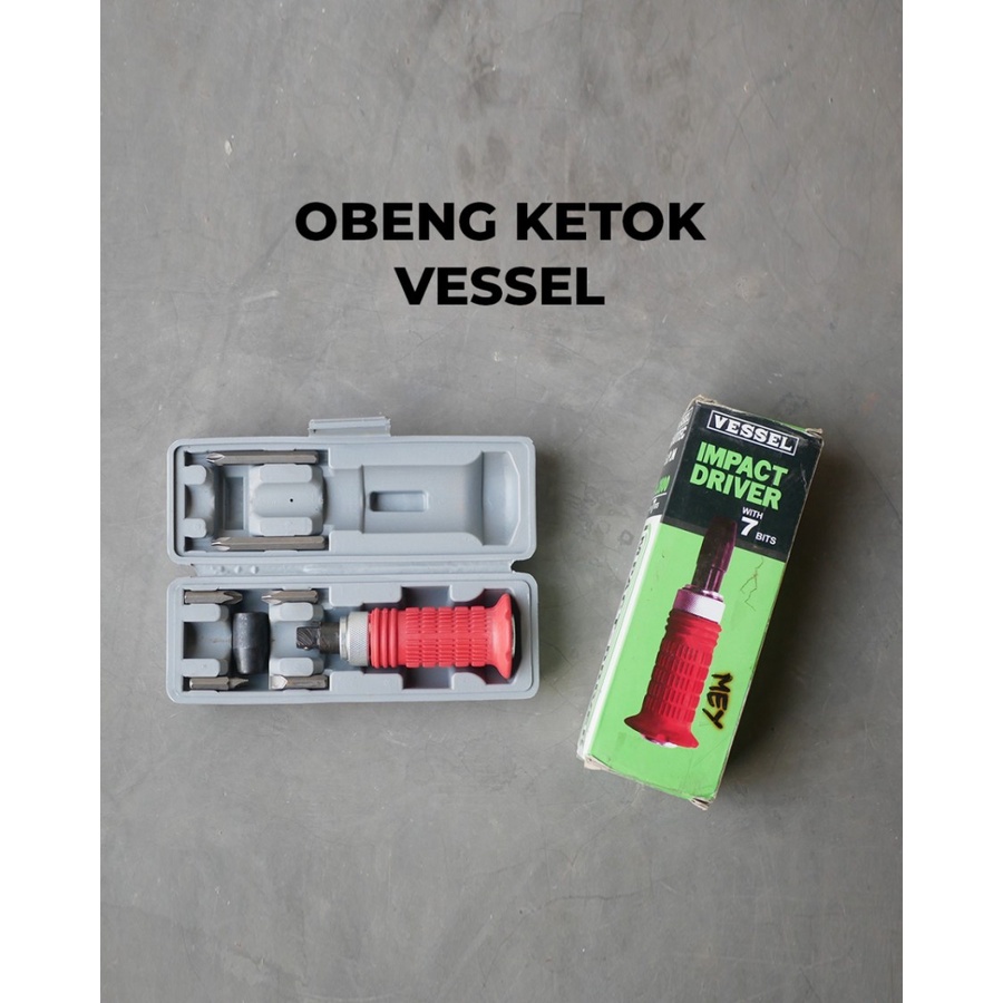 VESSEL Obeng Ketok Set gagang Karet Vessel