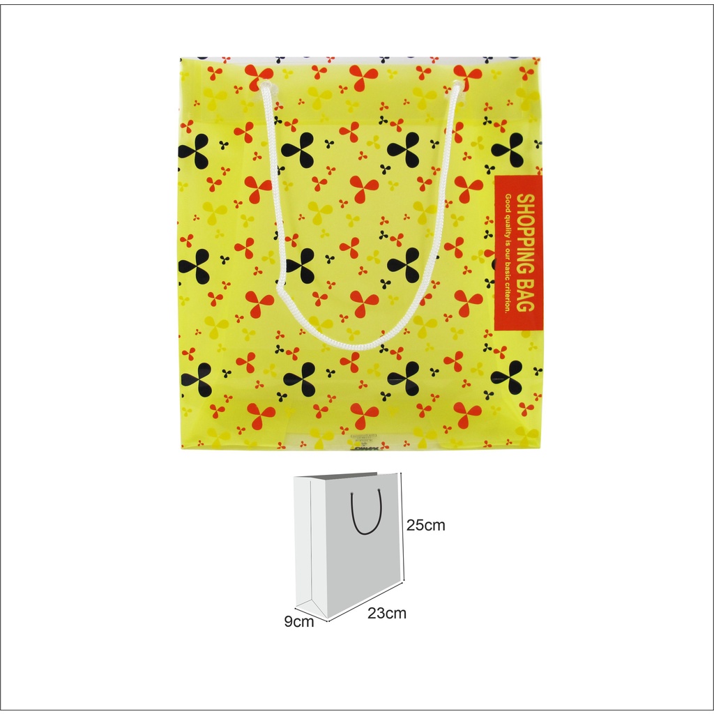 

Souvenir Tas Plastic Gift Bag Shopping Bag Tas Belanja Goodie Bag TOMEX 23x9x25 CM Motif Semanggi