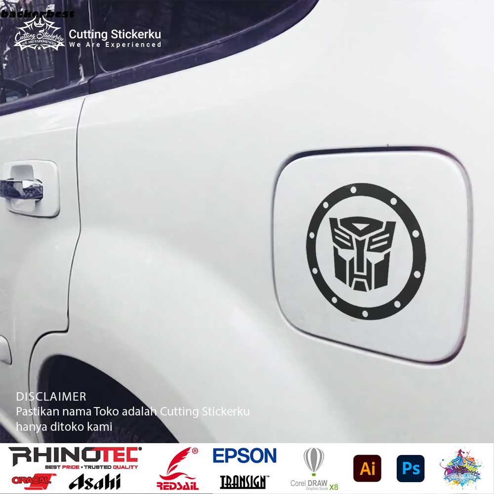 Cutting Stiker Tutup Tangki Transformer Variasi Motor Mobil Sticker Timbul Keren Nyala Dasbor Spakbor Visor Body Kaca Helm Laptop Hologram Reflective Tahan Air Setiker Bodi Samping Jepang Matic Scoopy Vario Beat NMAX PCX Pickup Windshield Optimus Prime