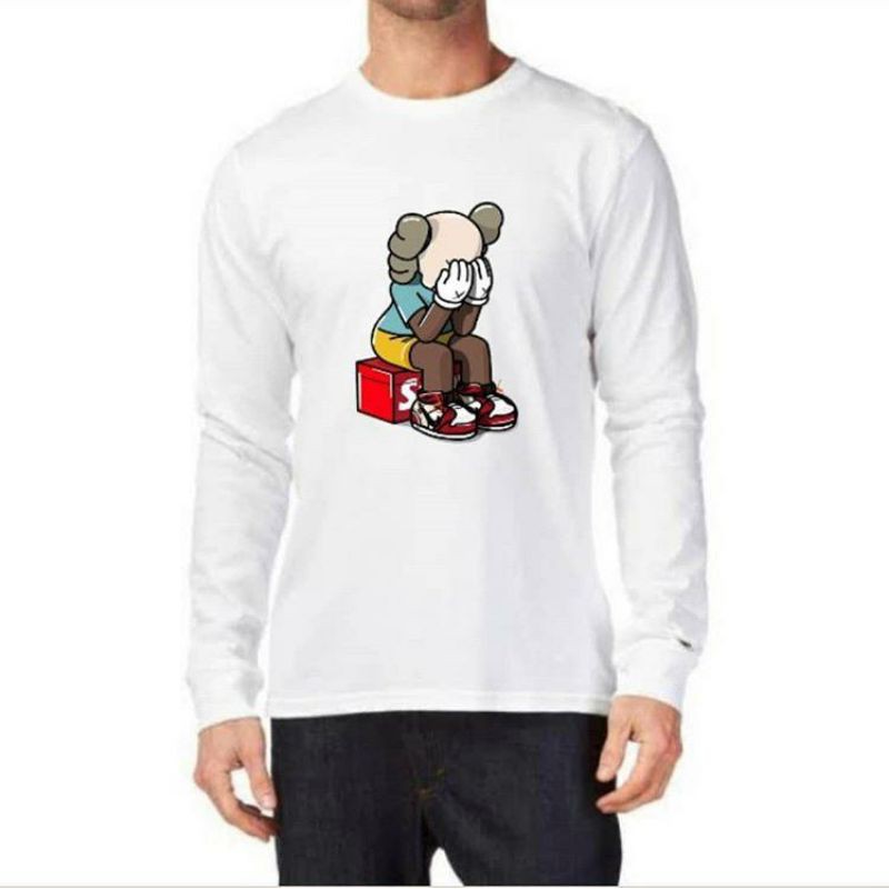 BAJU KAOS TSHIRT LENGAN PANJANG FASHION PRIA WANITA UNIQLO KAWS EDITION