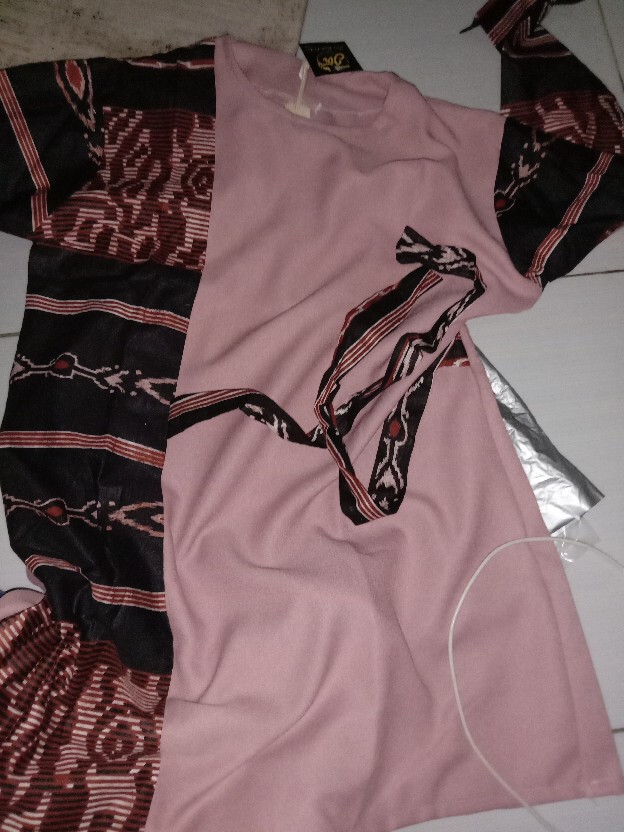 Batik Tunik Shibori Jumputan Terbaru Size S-3l / Hrb026 Yelbor Navbor / Biru Putih / Original..