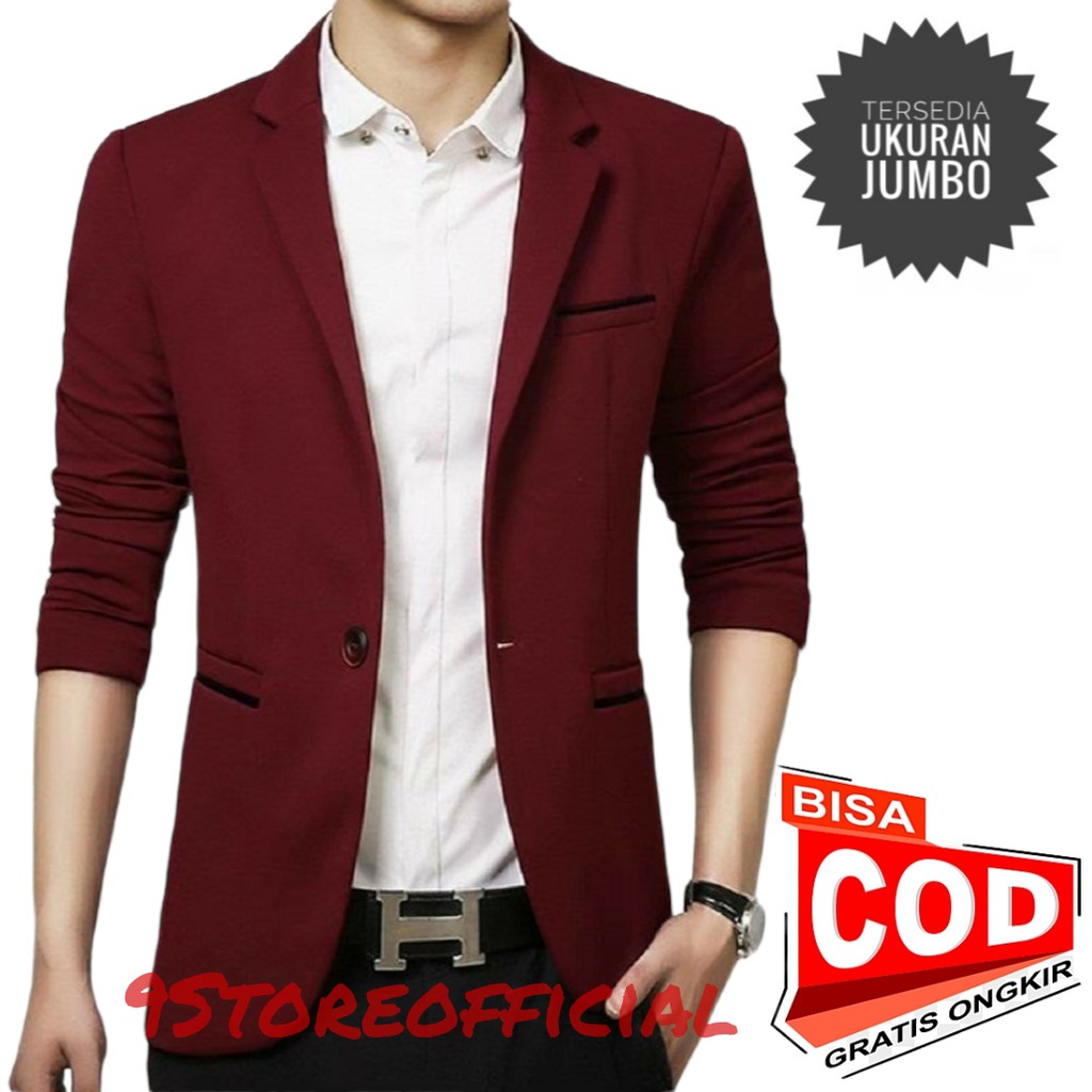 9Storeofficial - Blazer Pria / Jas Blazer Pria / Jas Pria / Jaz Blazer Formal Kantor Pernikahan Pria Ukuran M Sampai XXL.