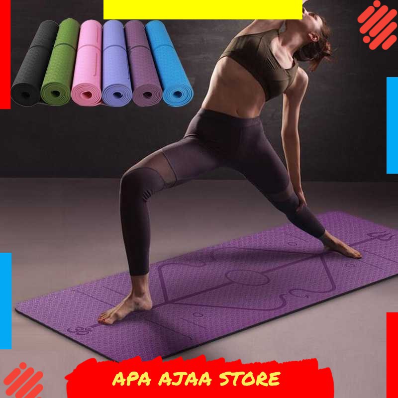 Best Seller ! TaffSPORT Karpet Pilates Yoga Mat Anti Slip TPE 183 x 61 CM PROlite 60