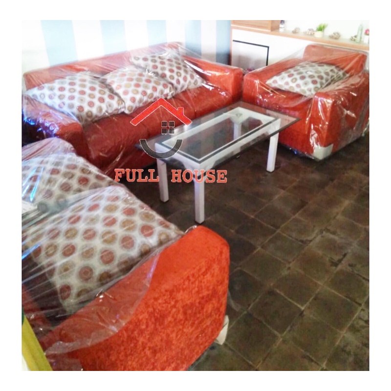 sofa kursi tamu 321 kursi empuk minimalis modern dengan bantal