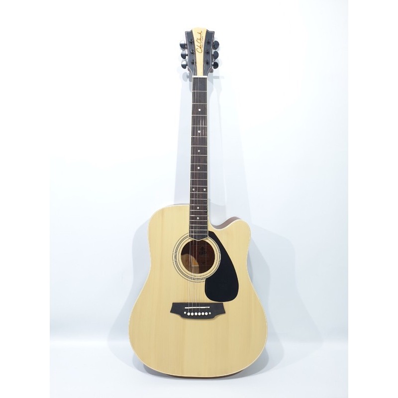 Gitar Akustik Merk Cole Clark Warna Natural Jumbo Spruce Pickguard Trusrod Senar String Murah