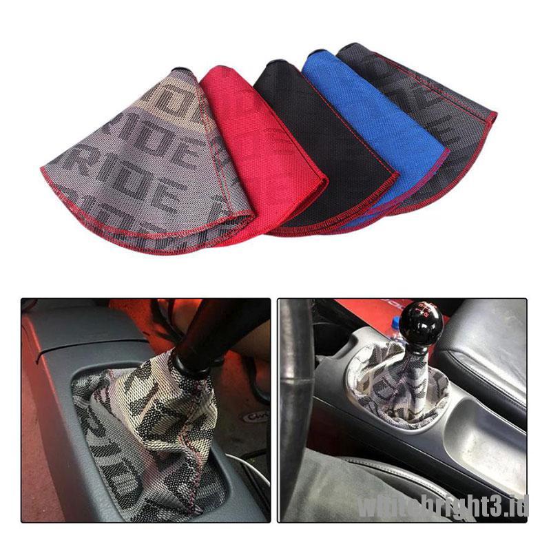 Cover Shift Knob Manual Bahan Kain Hyper Warna Putih Untuk Mobil Pengantin