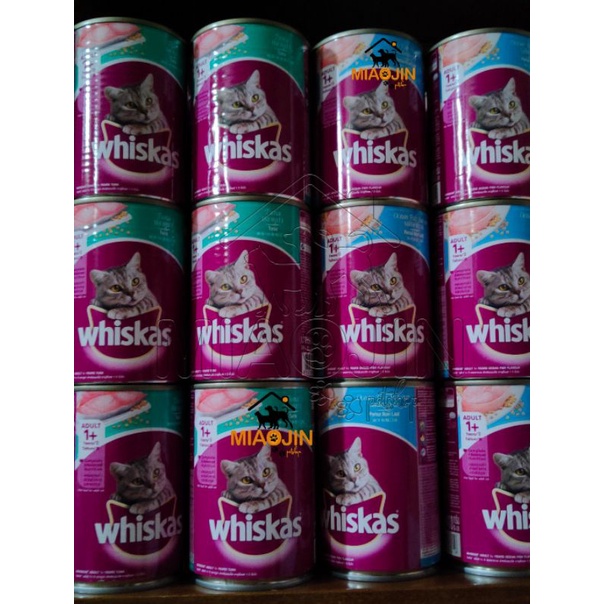 Whiskas Kaleng 400gr - Makanan Kucing Basah Kaleng Can Wet Cat Food Pakan Anabul Ocean Fish Adult Ki