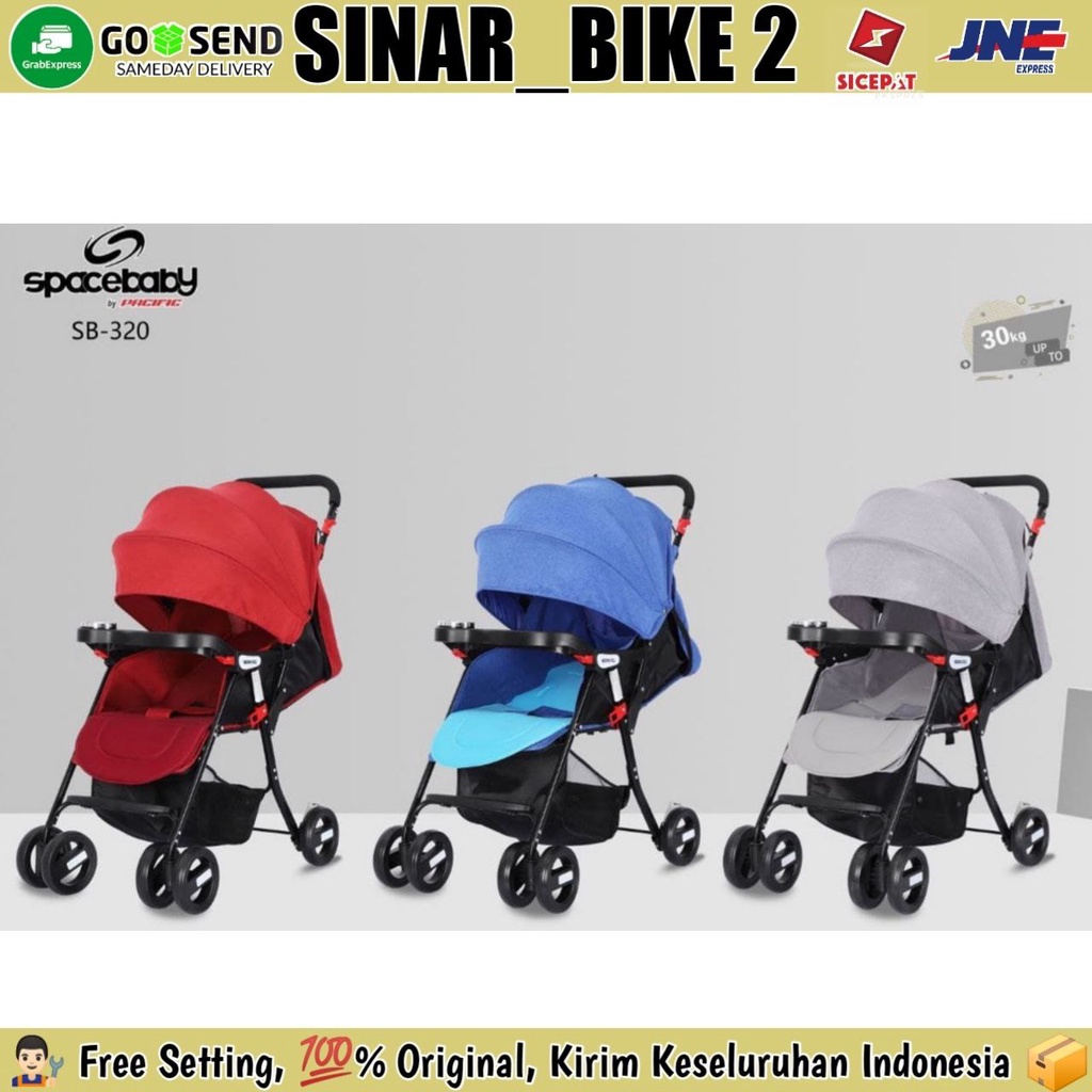 Baby Stroller SPACEBABY SB 320 Kereta Dorong Anak Bayi Ada Tudung Anti Nyamuk