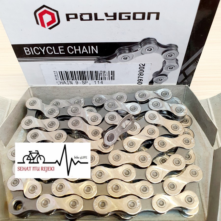 RANTAI SEPEDA POLYGON 9 SPEED BICYCLE CHAIN 3 X 9 SP