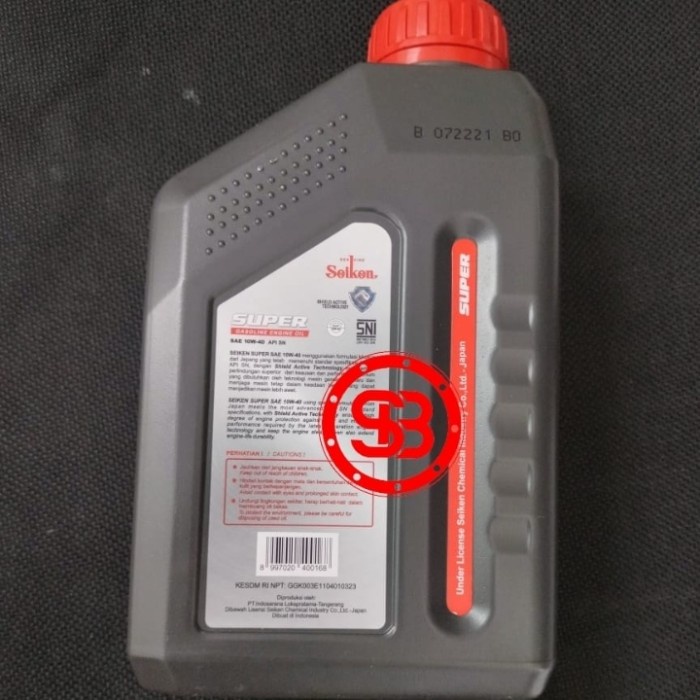 OLI Mesin SEIKEN SUPER BENSIN 10W-40 Kemasan 1 LITER