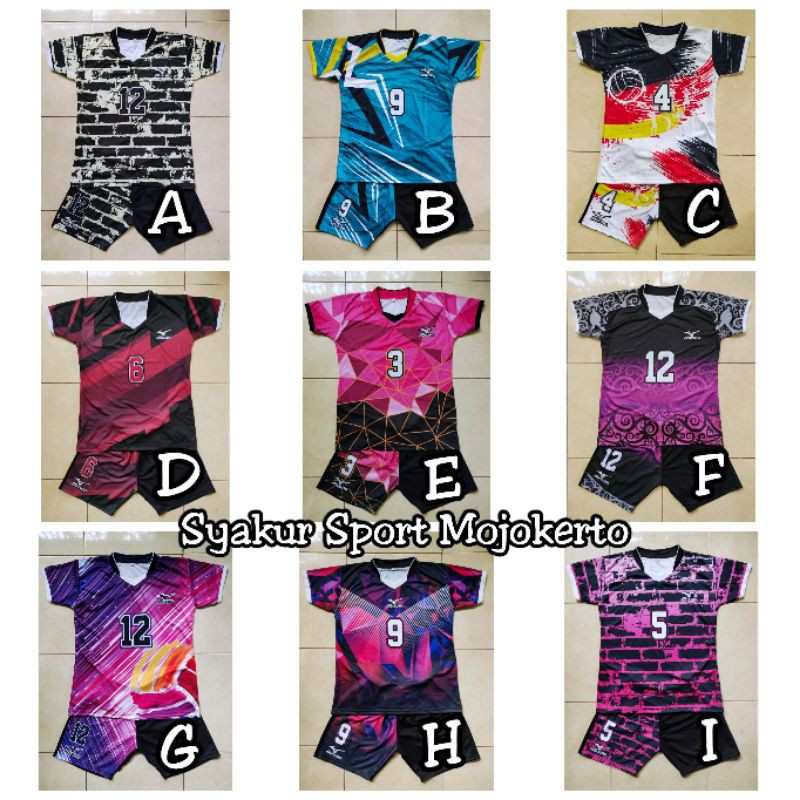 Baju Voli Cewek Full Printing