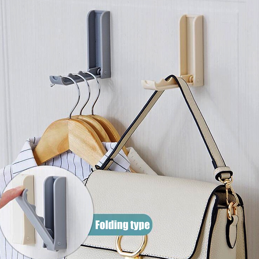 Kait Gantungan Lipat Multifungsi Dengan Perekat Untuk Kamar Mandi / Dapur