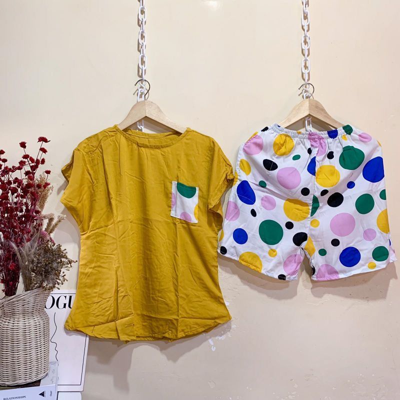 BABYDOLL RAYON WANITA / ONE SET CELANA PENDEK / SETELAN BABYDOLL DEWASA