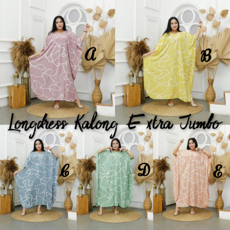 Longdres Lowo Super Jumbo Ld 190cm Daster Jumbo Busui XXL XXXL Model Kaftan Batik Cap Pekalongan Bah