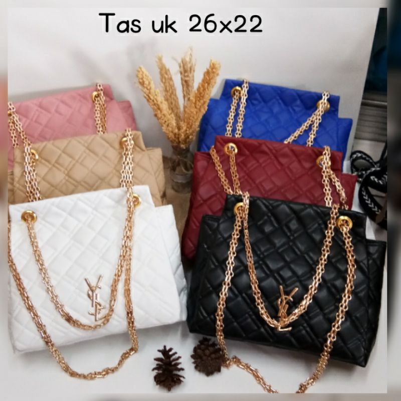 Tas Rantai YSL bantal bordir / sling bag / selempang