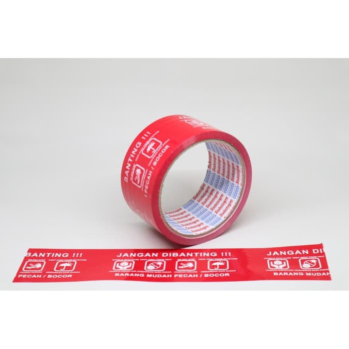 

LAKBAN FRAGILE / ISOLASI JANGAN DIBANTING / WARNA MERAH