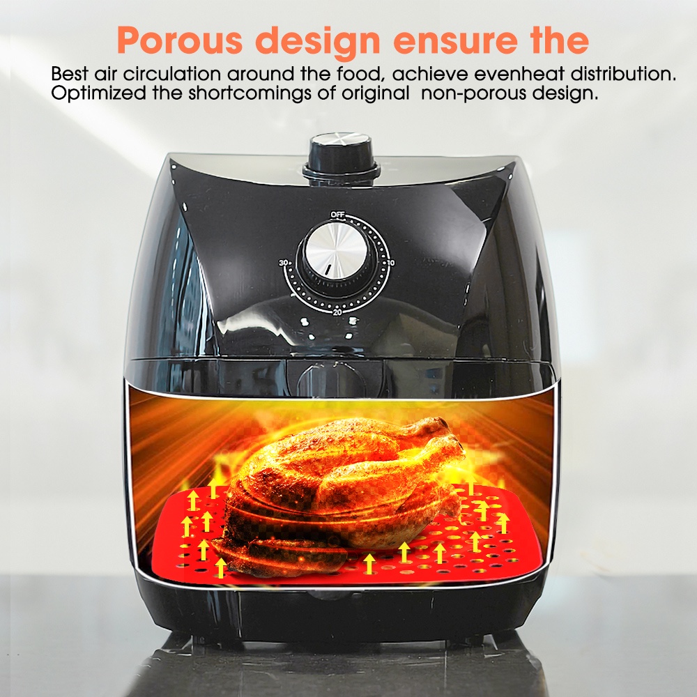 Alas Air Fryer Bahan Silikon Tahan Panas Anti Lengket Multifungsi