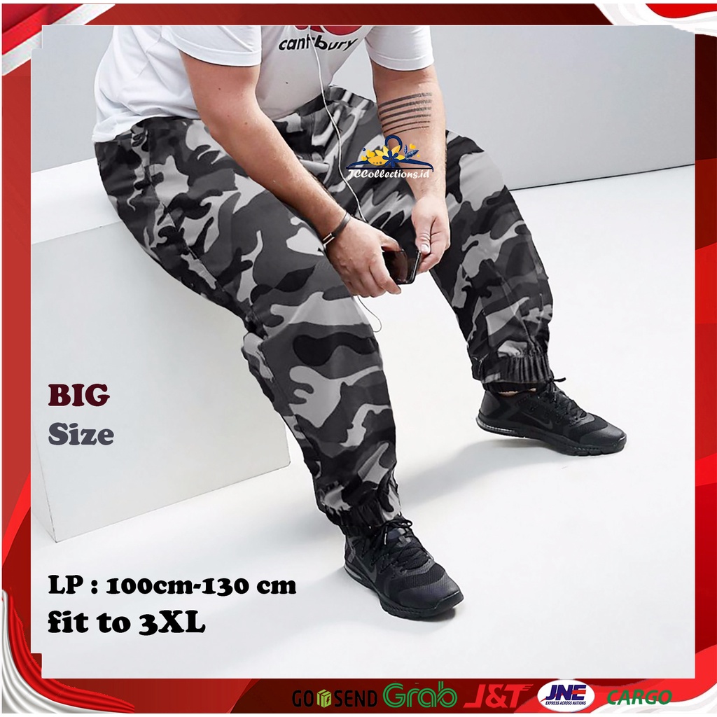 Celana Army Jumbo BIG Size Jogger Pria 3XL Chris Celana Jogger Pria Army Abu - JCCollections