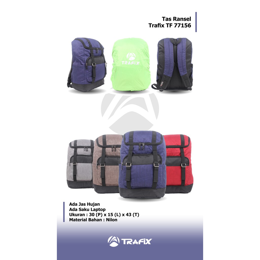 [KLIKTAS] Tas ransel laptop Trafix TF77156 backpack sekolah kuliah tas punggung