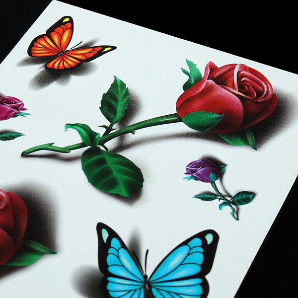 Gambar Tato  Bunga Mawar 3d tattoo design