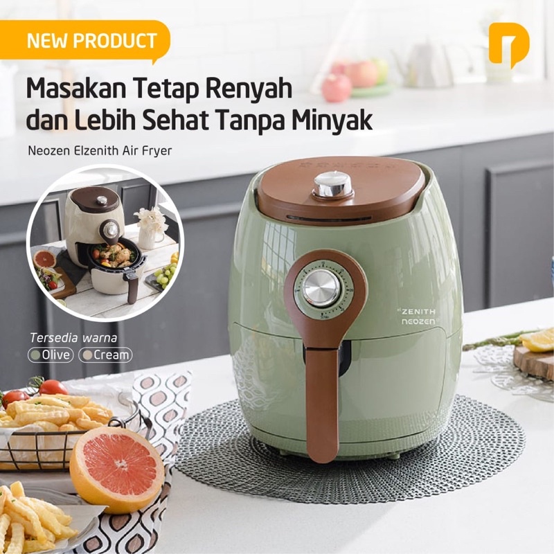Air Fryer Low Watt Neozen el Zenith Kapasitas 3,2L