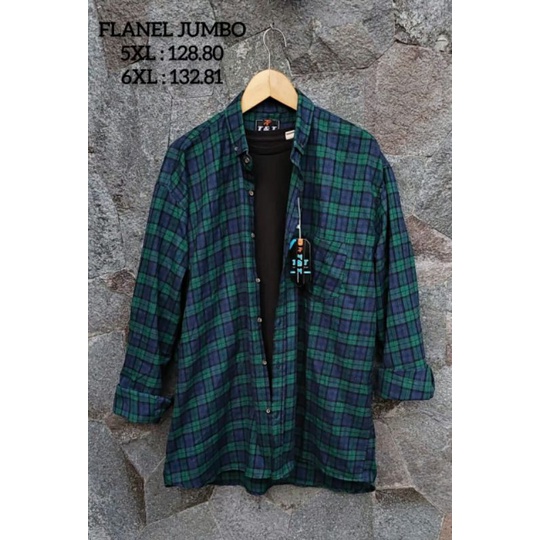 kemeja flanel big size pria,kemeja jumbo lengan panjang size 5XL-6XL,flanel motif kotak import  super jumbo terbaru